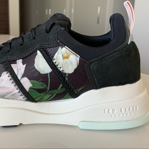 Ted Baker Floral Print Sneaker, Black - Picture 7 of 14
